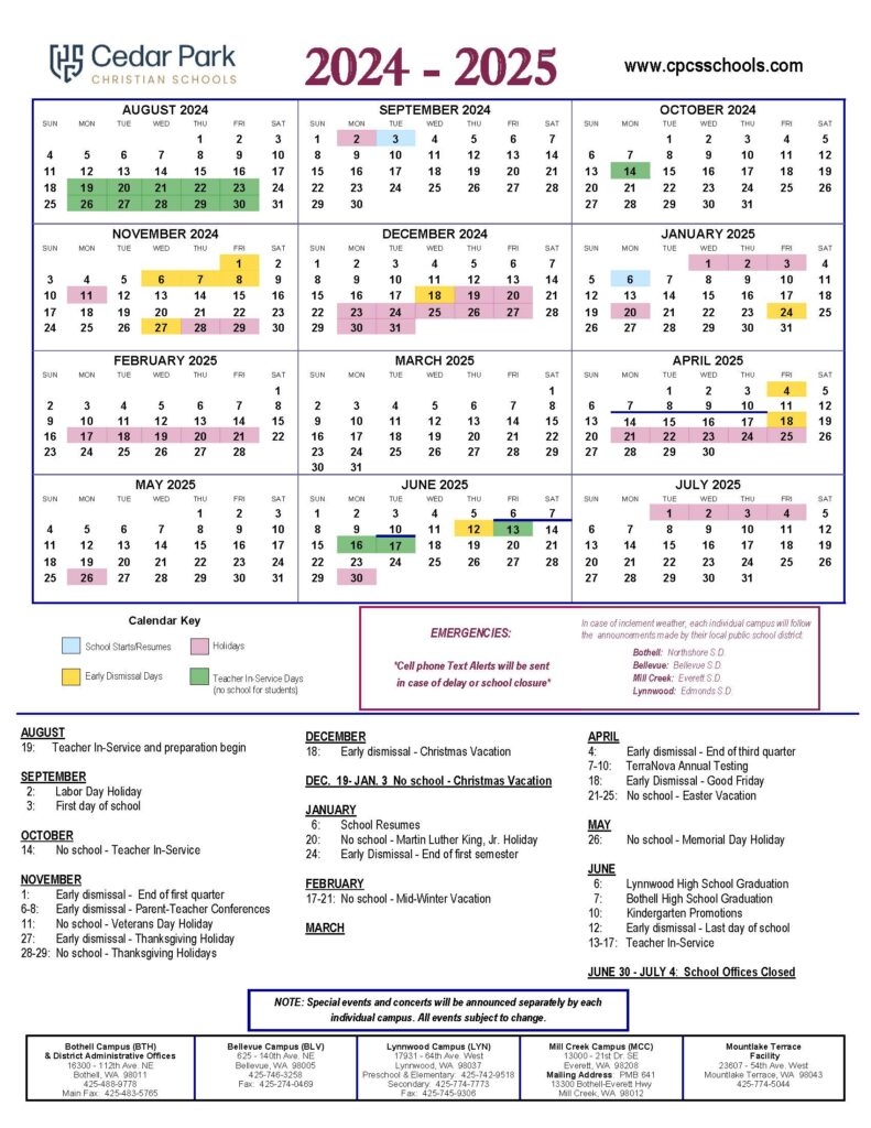 Christendom Academic Calendar Valma Martica