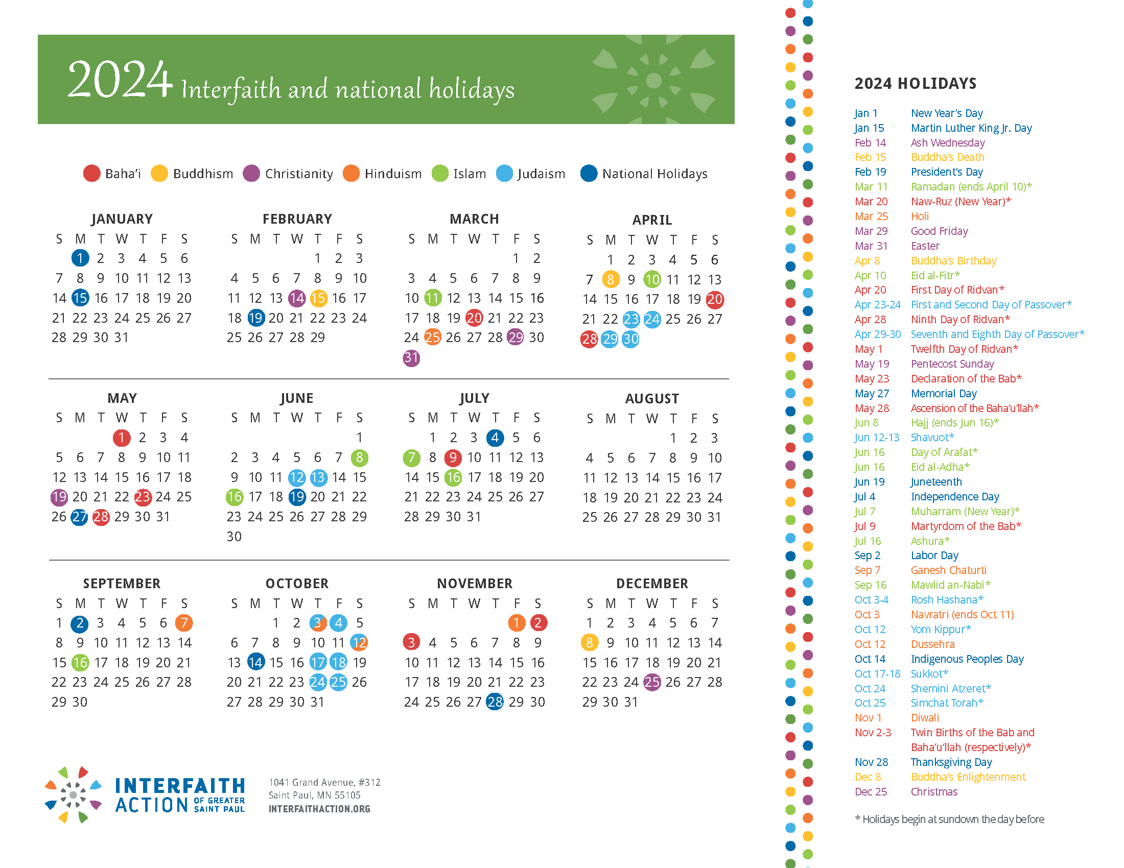 Christian Calendar 2025 India Earl V Carter