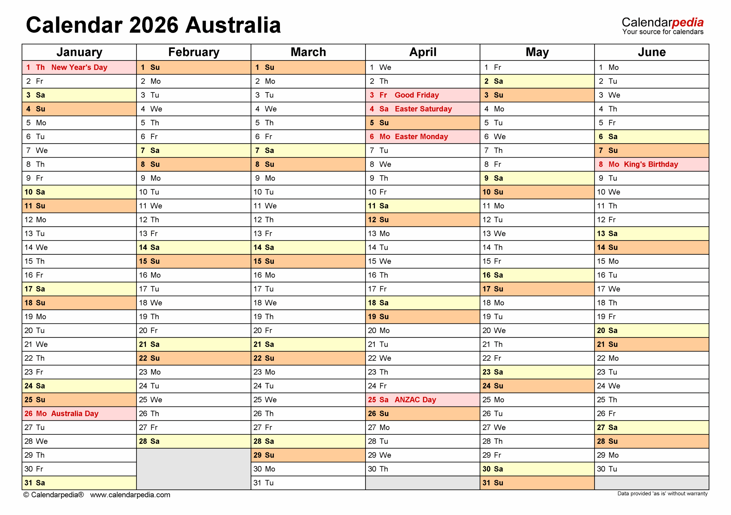 Conquer 2026 Your Ultimate Guide To Excel Calendars For Australia