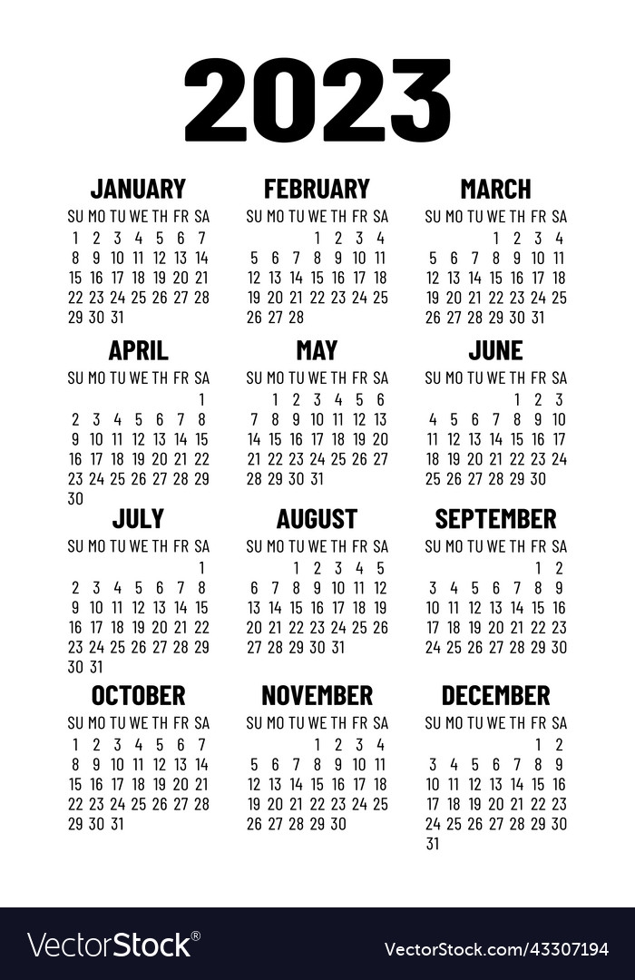 2026 Calendar Black And White Printable