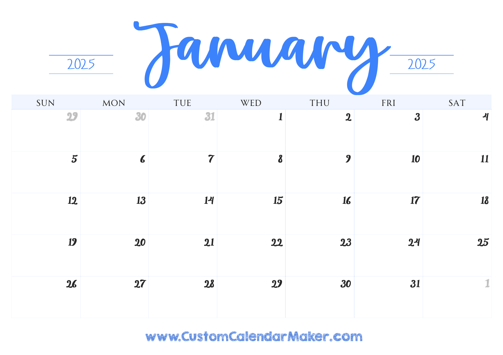 Calendar 2026 Cute Printable