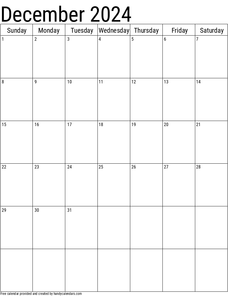 December 2025 Vertical Calendar Printable Karim Grayson