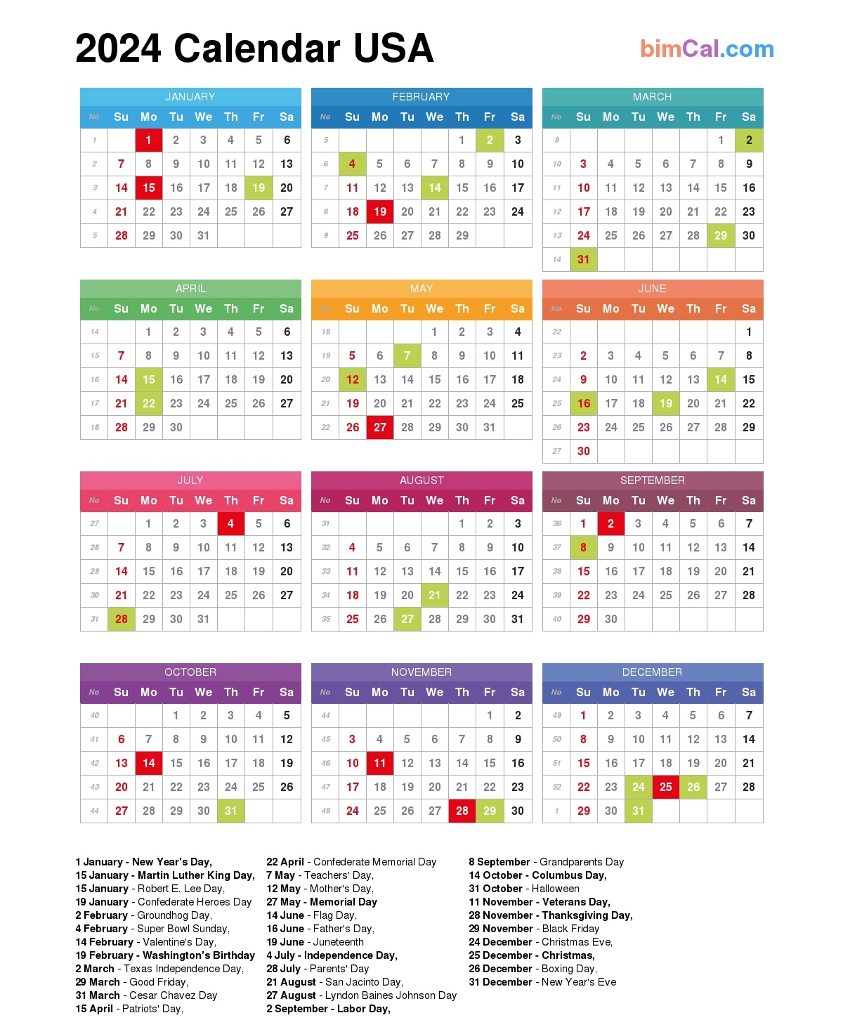 2026 Printable Calendar With Holidays Free