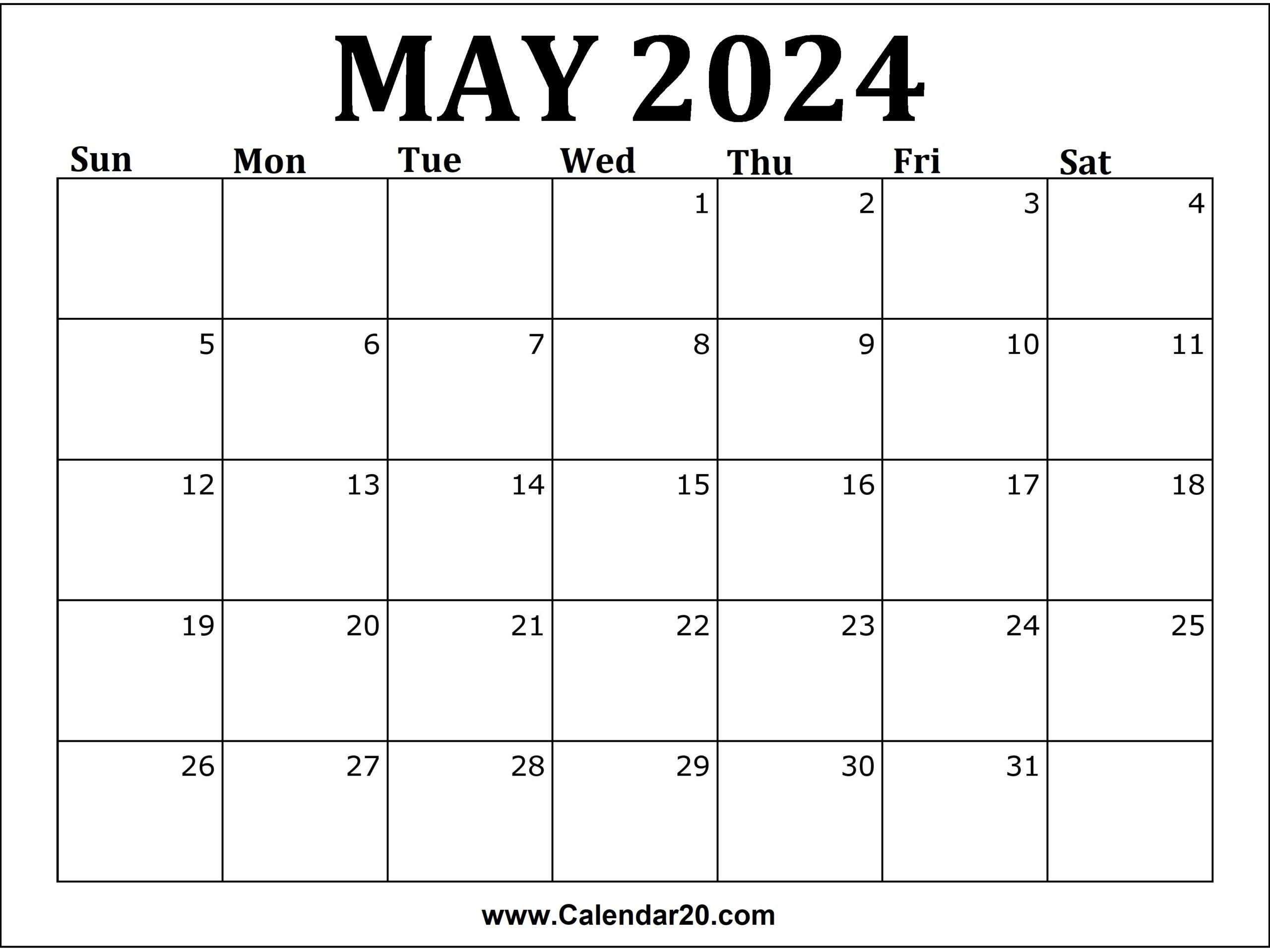 Editable May Calendar 2025 Ayaan Zara
