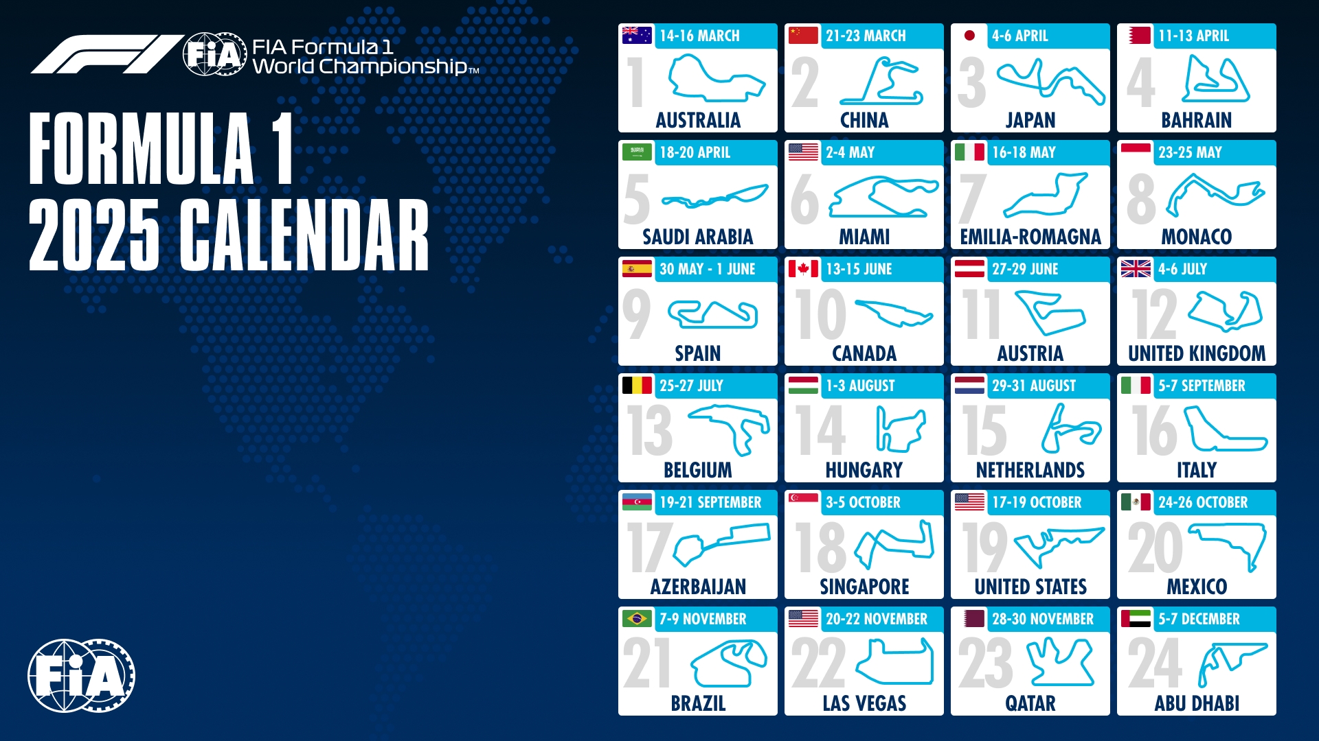 F1 2025 Schedule