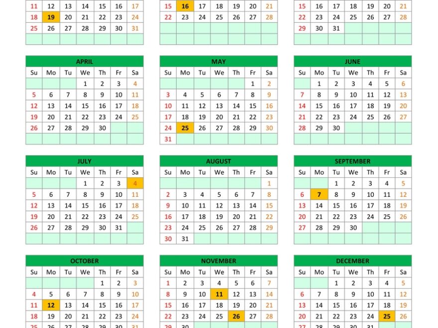 F1 2026 Public Holidays