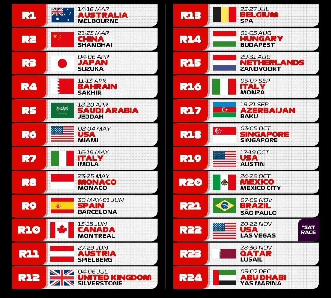 F1 Schedule 2025 Calendar Pdf Daffie Maryjane