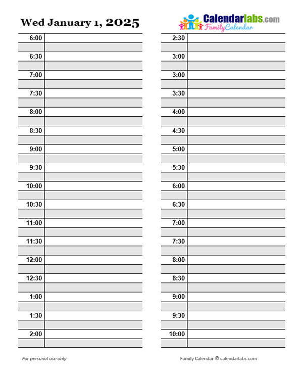 Printable Family Calendar 2026