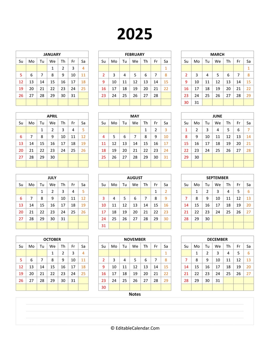 Fillable Calender 2025 Annice Rozanne