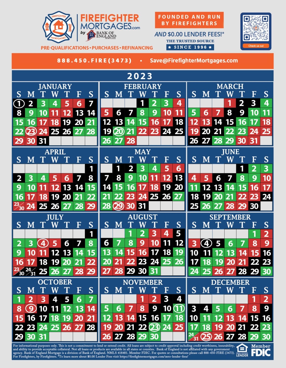 Firefighter Schedule Calendar 2025 Sharron L Steele