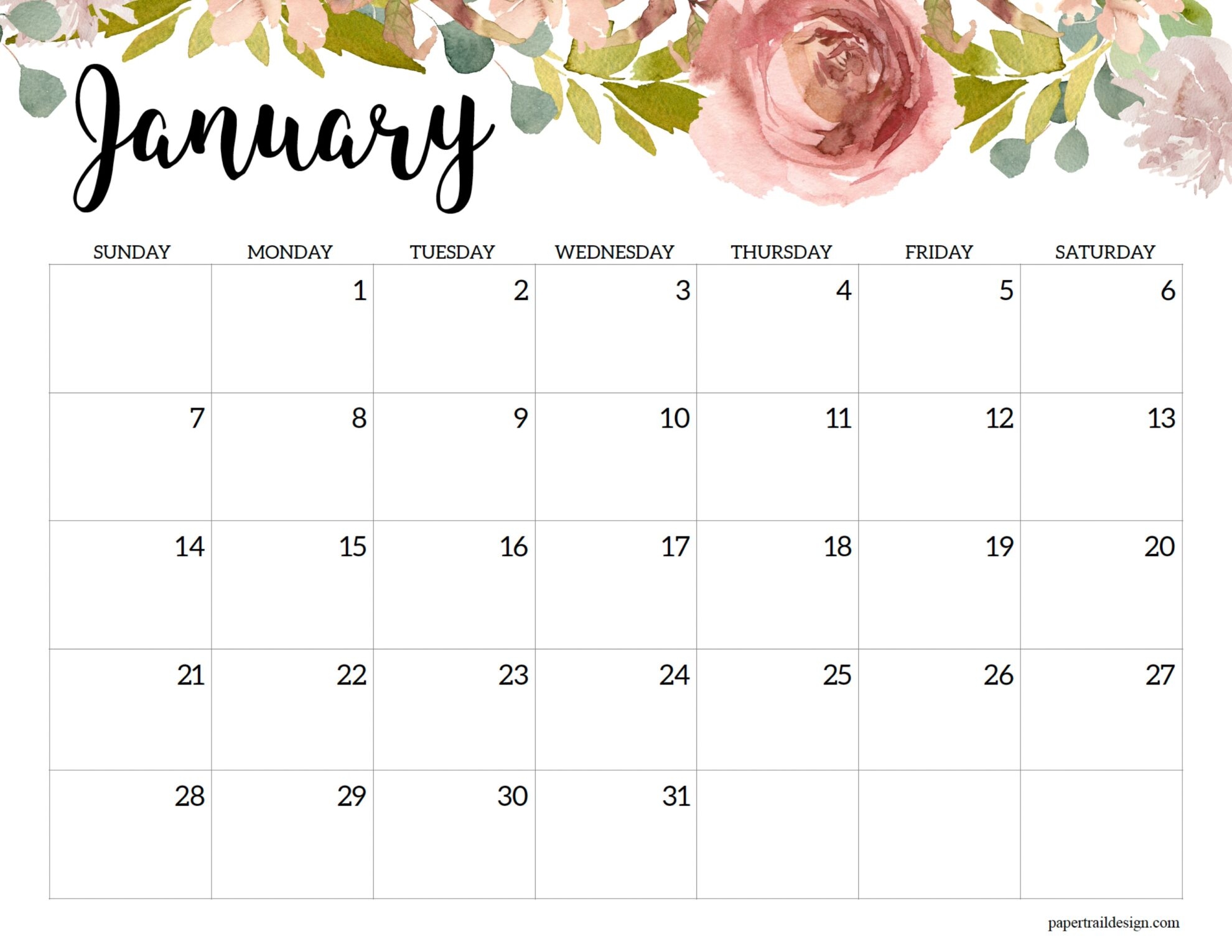Floral Calendar 2024 Bree Isabelle