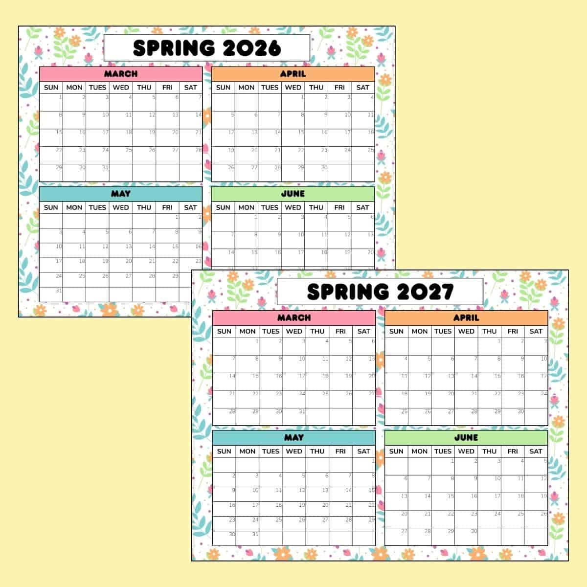 Free 52 Week Calendar Printable