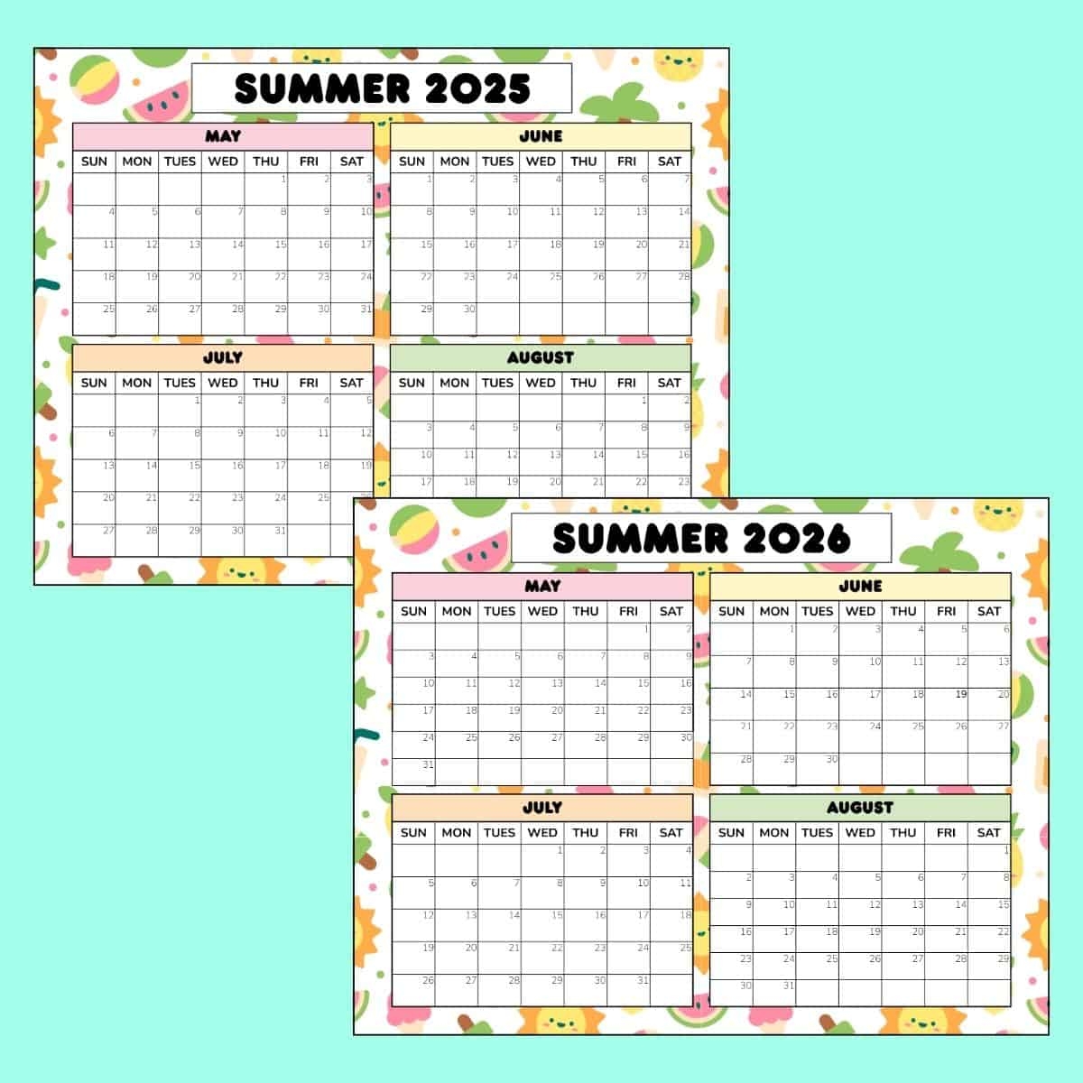 Free April Calendar 2025 2026 2027 Printable