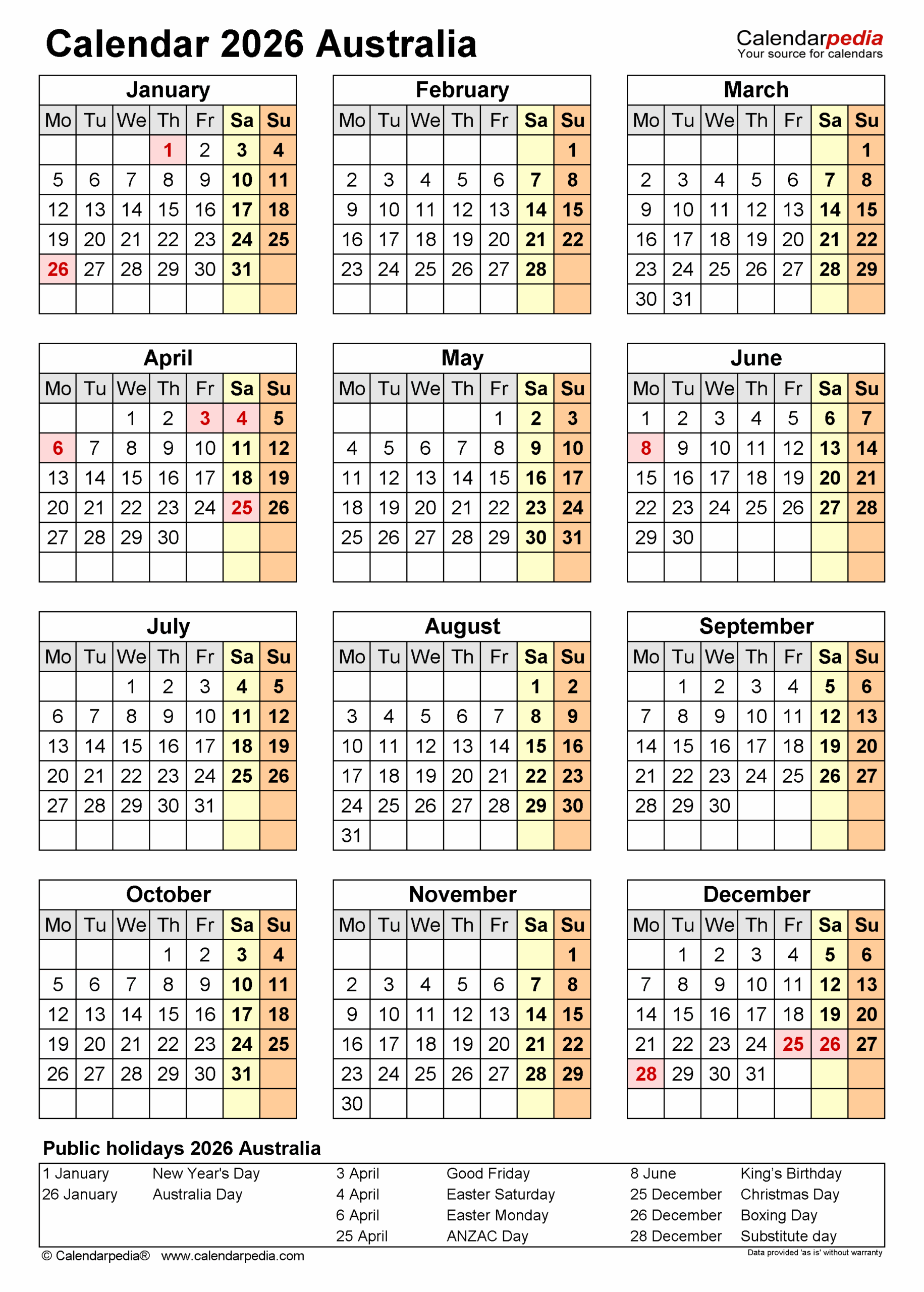Free Calendar 2024 Australia Mela Stormi