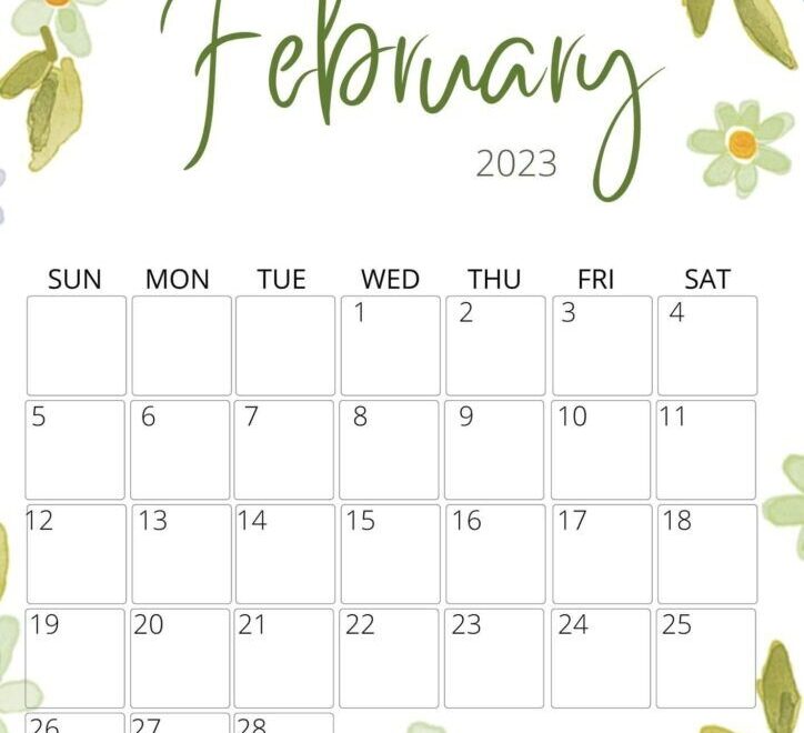 Free Cute Printable February 2023 Calendar CalendarKart In 2022