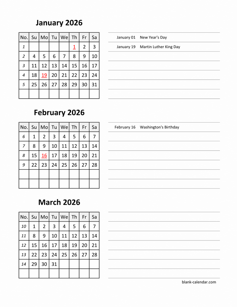 Free Download 2026 Excel Calendar 3 Months In One Excel Spreadsheet