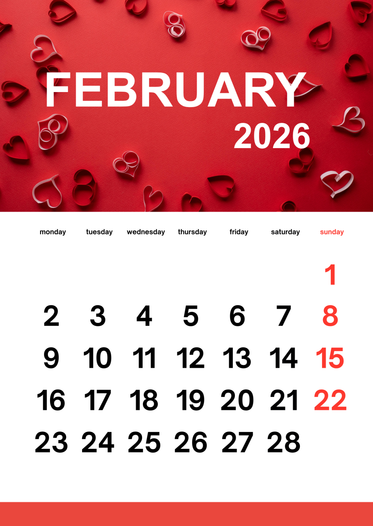 Free February Calendar 2026 Templates To Edit Online