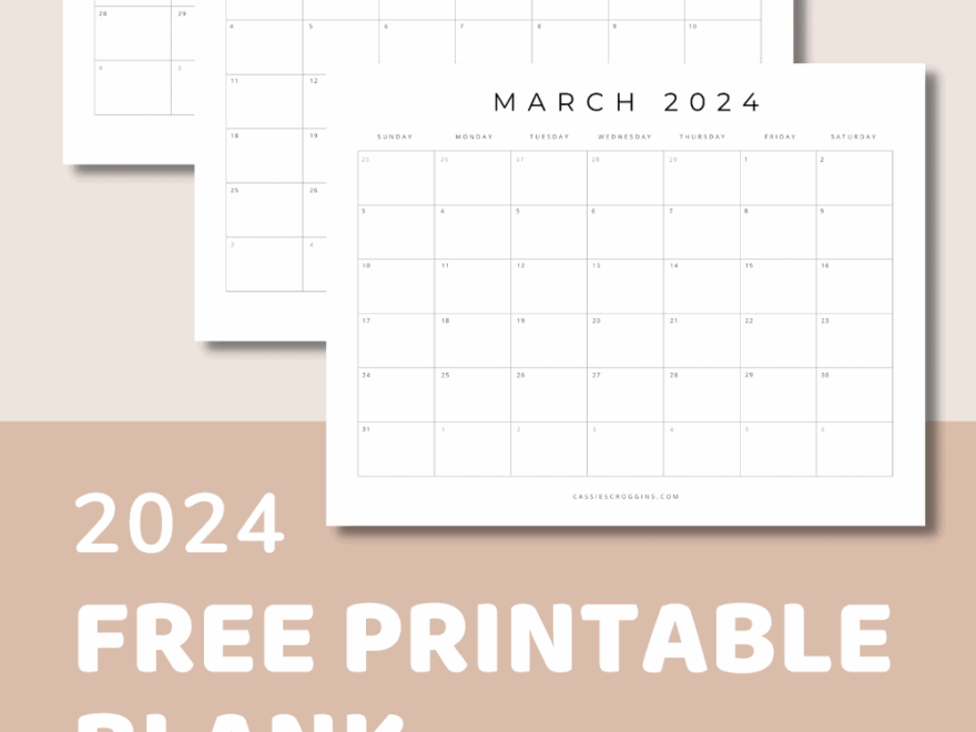 Free Printable 2024 Blank Calendar Templates All 12 Months Blank