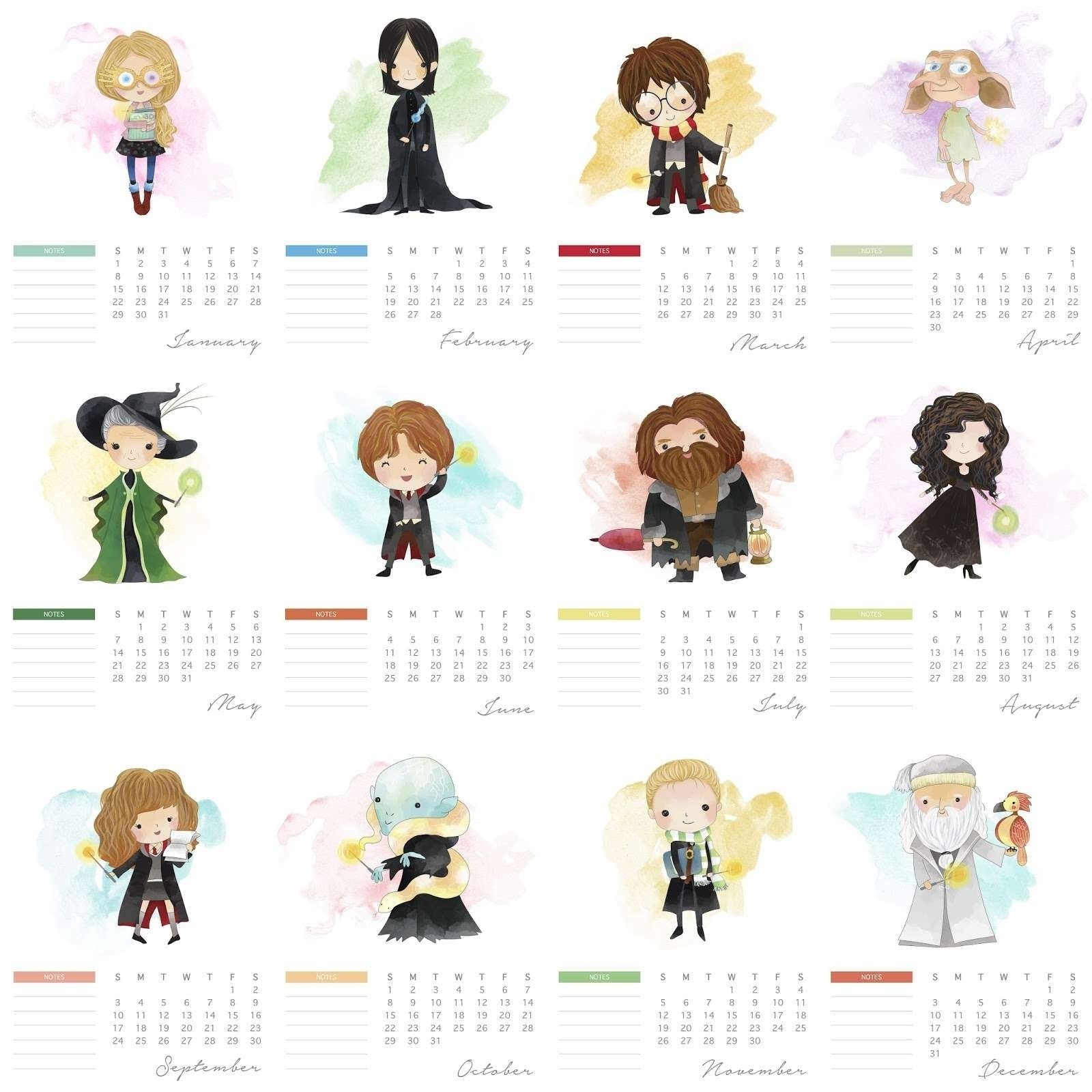 Harry Potter Calendar 2025 Pdf Elijah Hasan