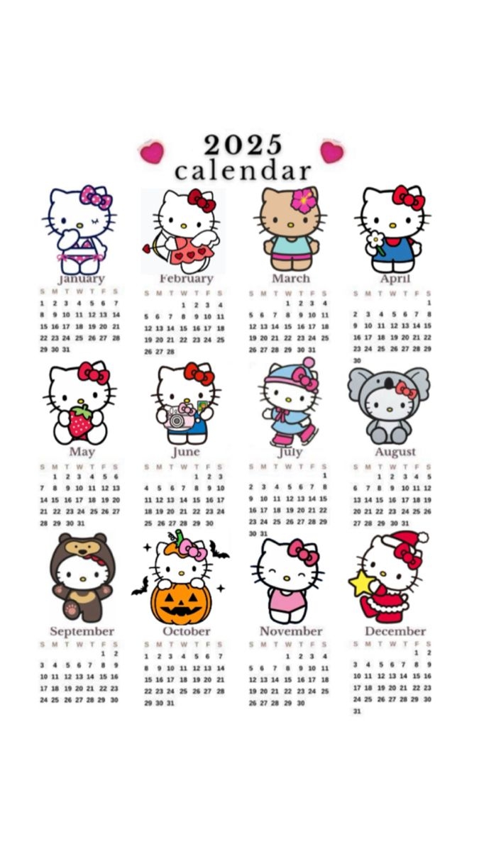 Hello Kitty Calendar 2025 Australian Addition Hello Kitty Crafts