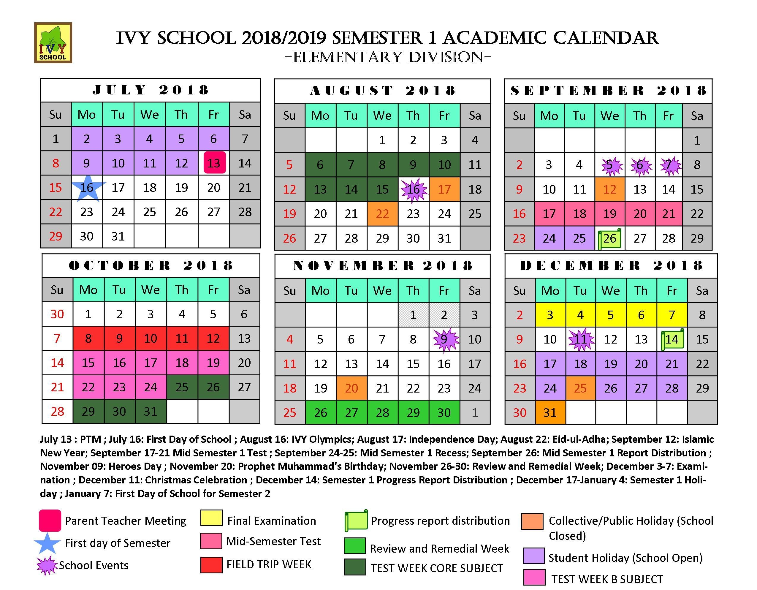 Ivy Tech 2026 Calendar Printable