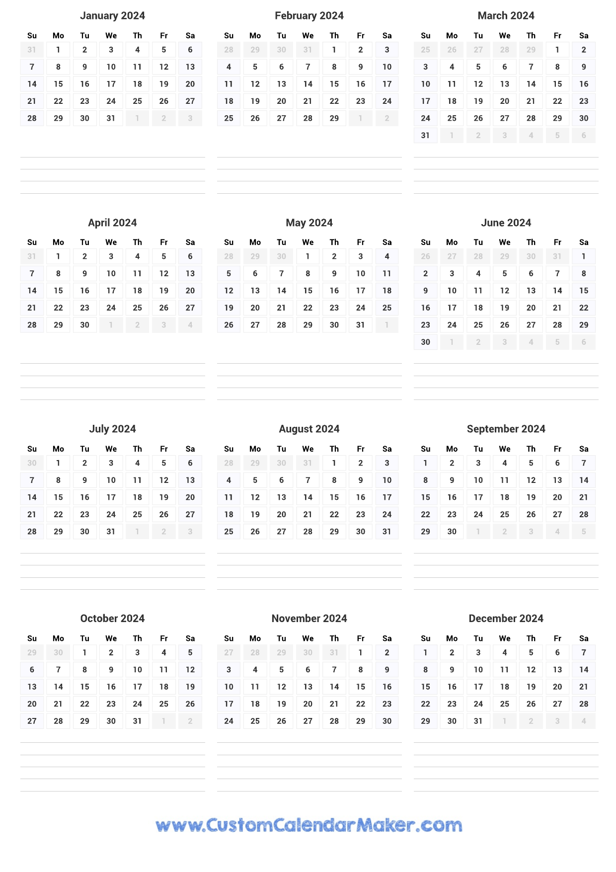 June 2024 Calendar Printable Portrait Image To U