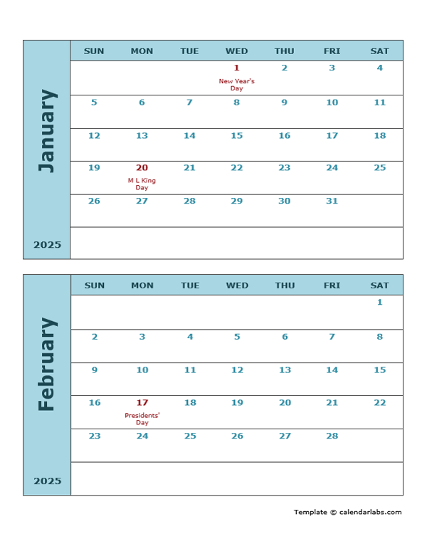 June 2025 Through May 2025 Calendar Template Clifford A Bennett