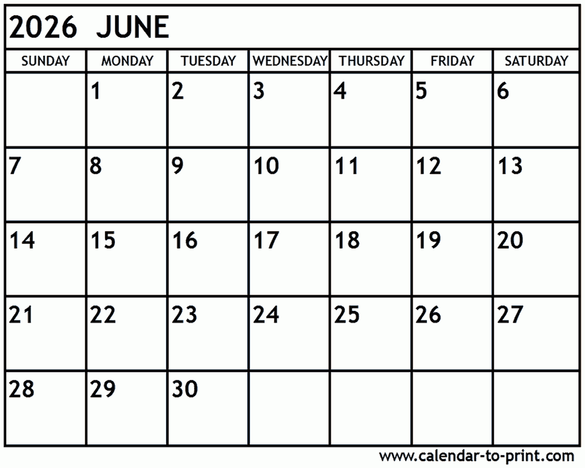 2026 Calendar 2026 Printable