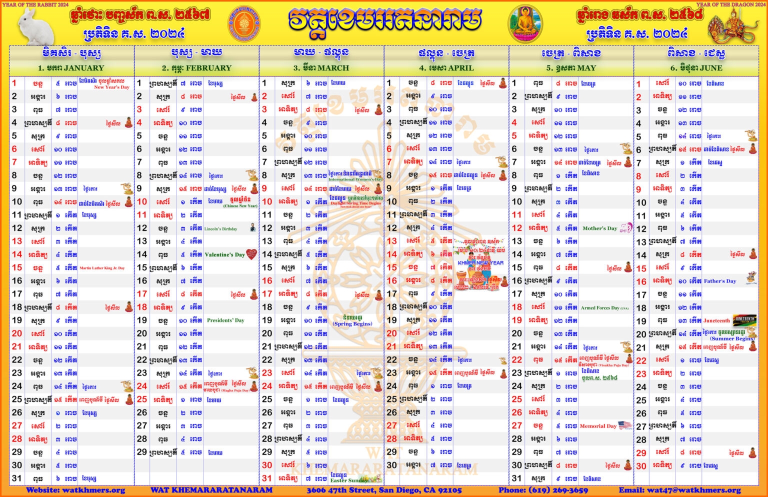 Khmer Calendar 2025 May Aase O Rasmussen