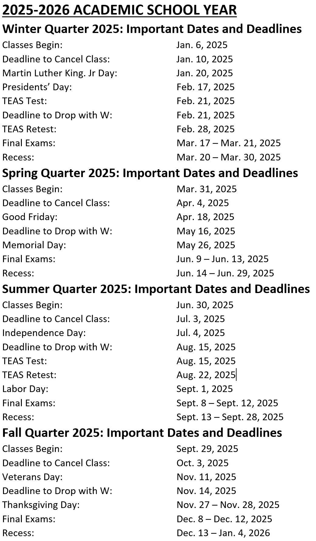 Korea University Academic Calendar 2025 Madison Corte