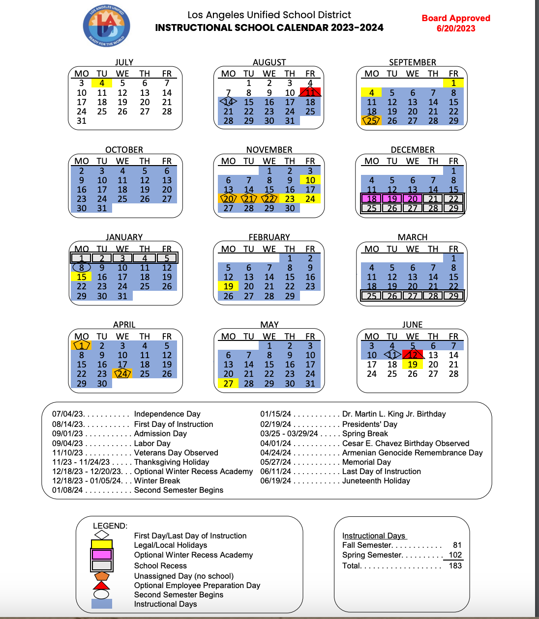 Lausd Calendar 2025 26 Template Unbelievable Printable Calendar 2025