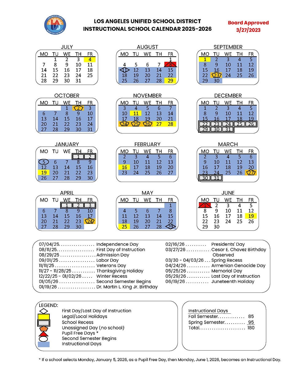 Lausd Calendar Spring Break 2025 Diana S Lebaron