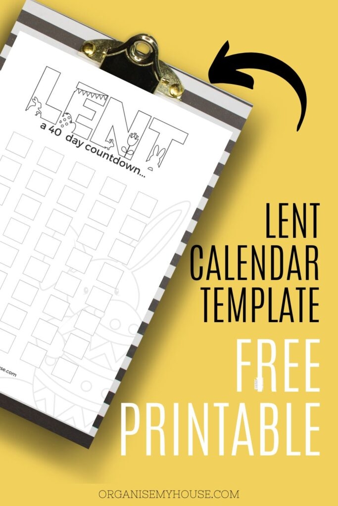 Printable Lent Calendar 2026