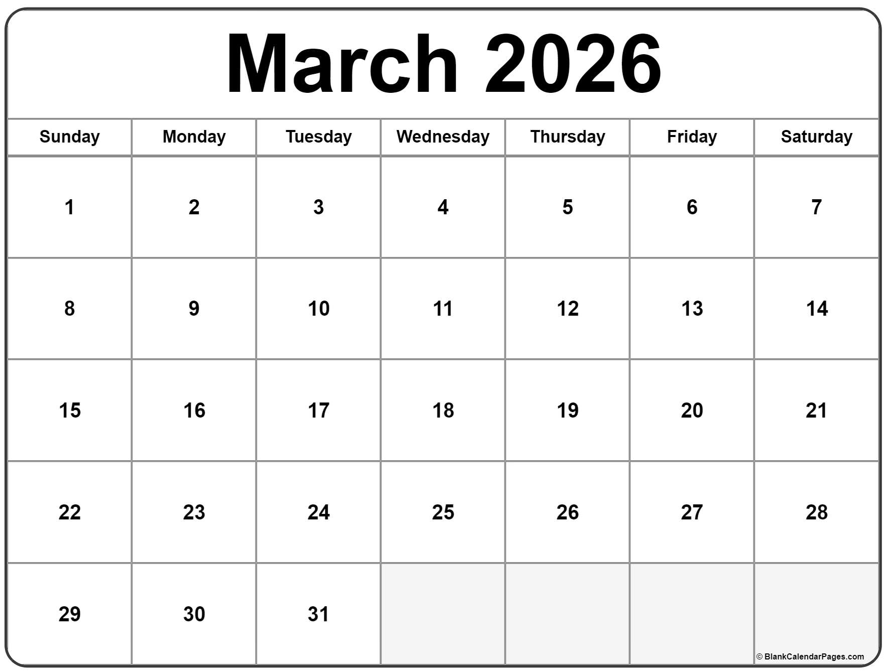 2026 Calendar Image Printable