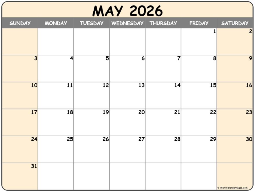 May 2026 Calendar Free Printable Calendars