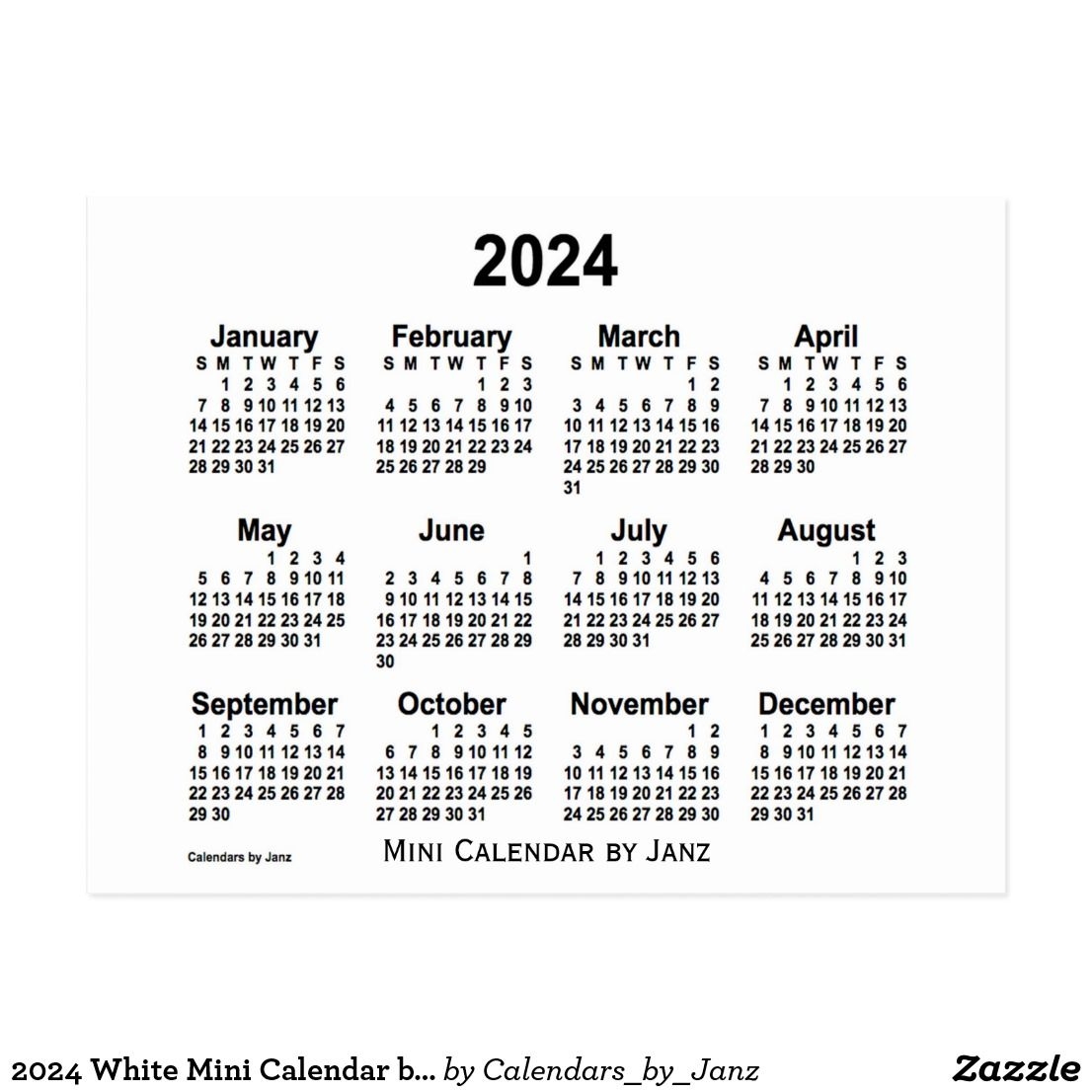 2026 Mini Printable Calendar