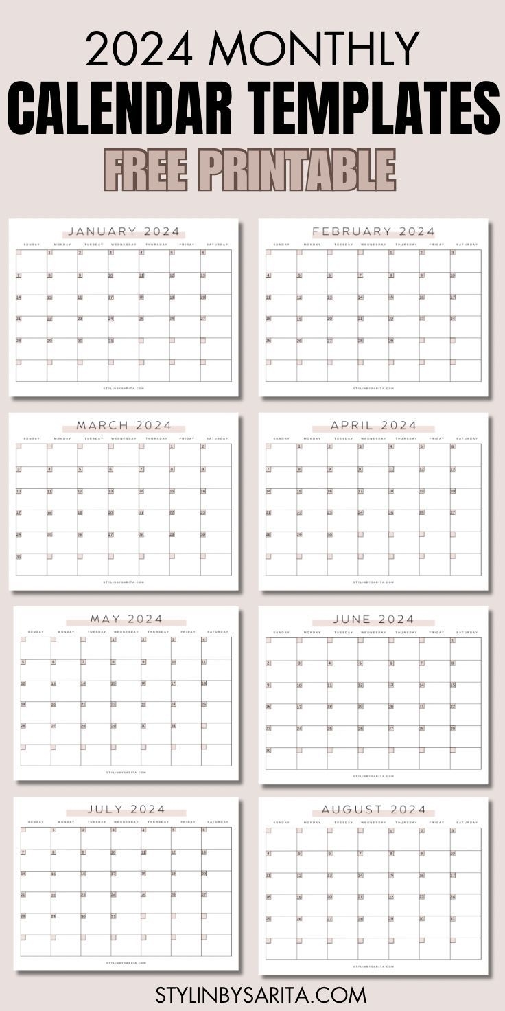 Monthly Calendar Templates Free Calendar Template Monthly Calendar