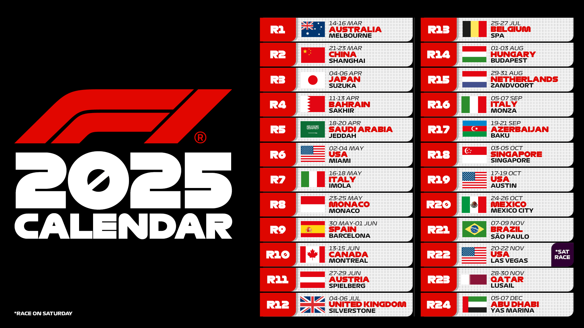 Monza F1 2025 Dates Calendar