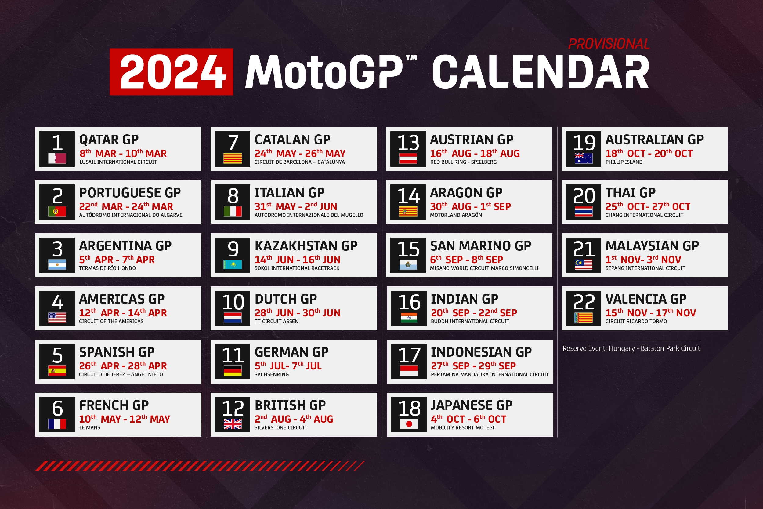 Motogp Calendar 2024 Audre Caprice