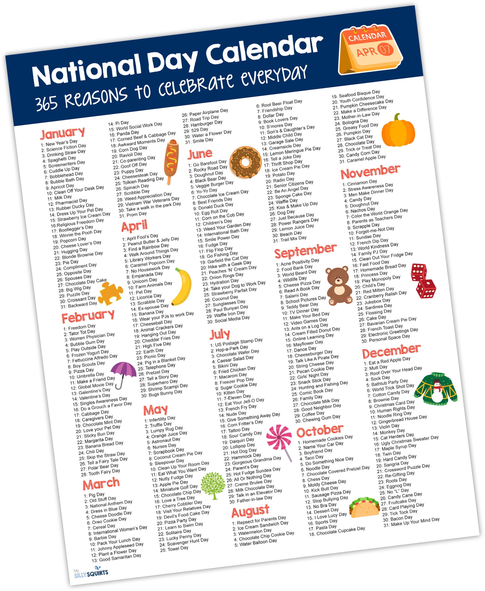 Printable Calendar Of National Days 2026