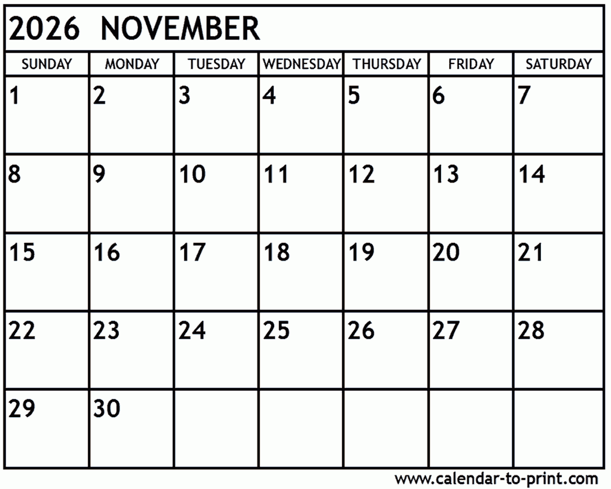 Navigating Time The Importance Of A November 2026 Calendar School