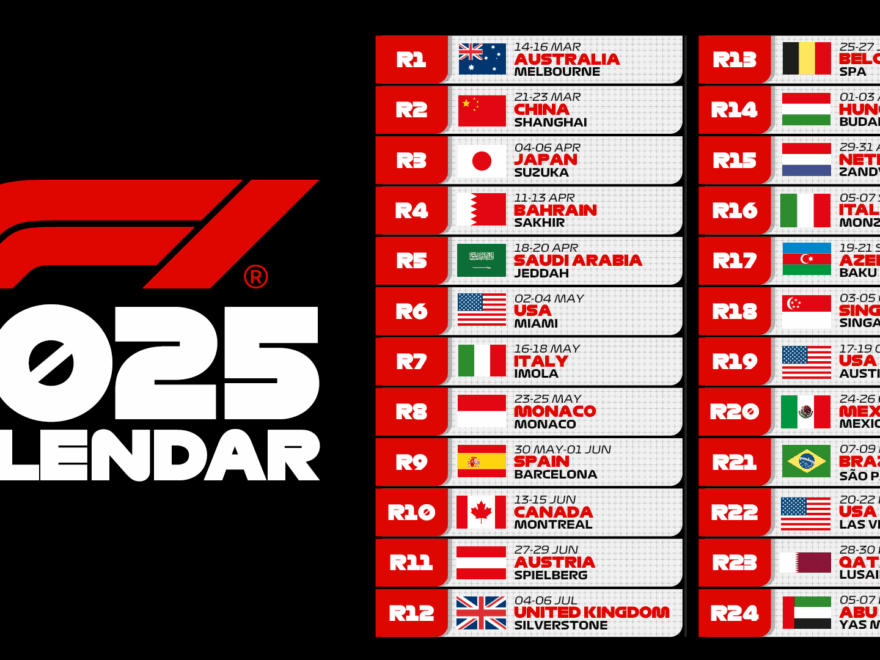 Original F1 2025 Calendar Printable Maya Lara