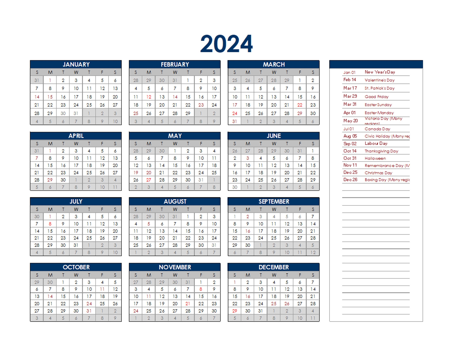 Paid Holidays 2025 Ontario Hugo Dean