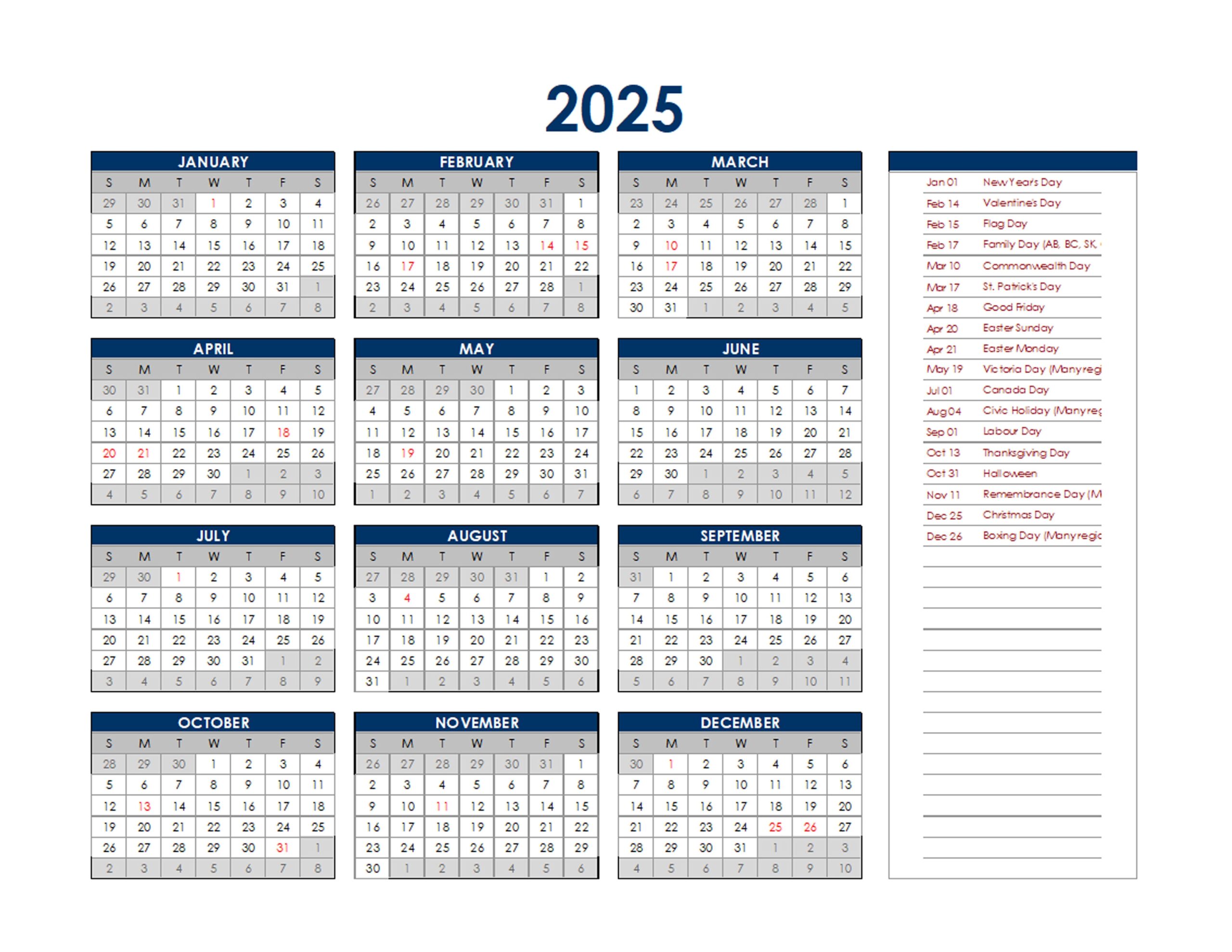 Paid Holidays 2025 Ontario Sean Mackennal