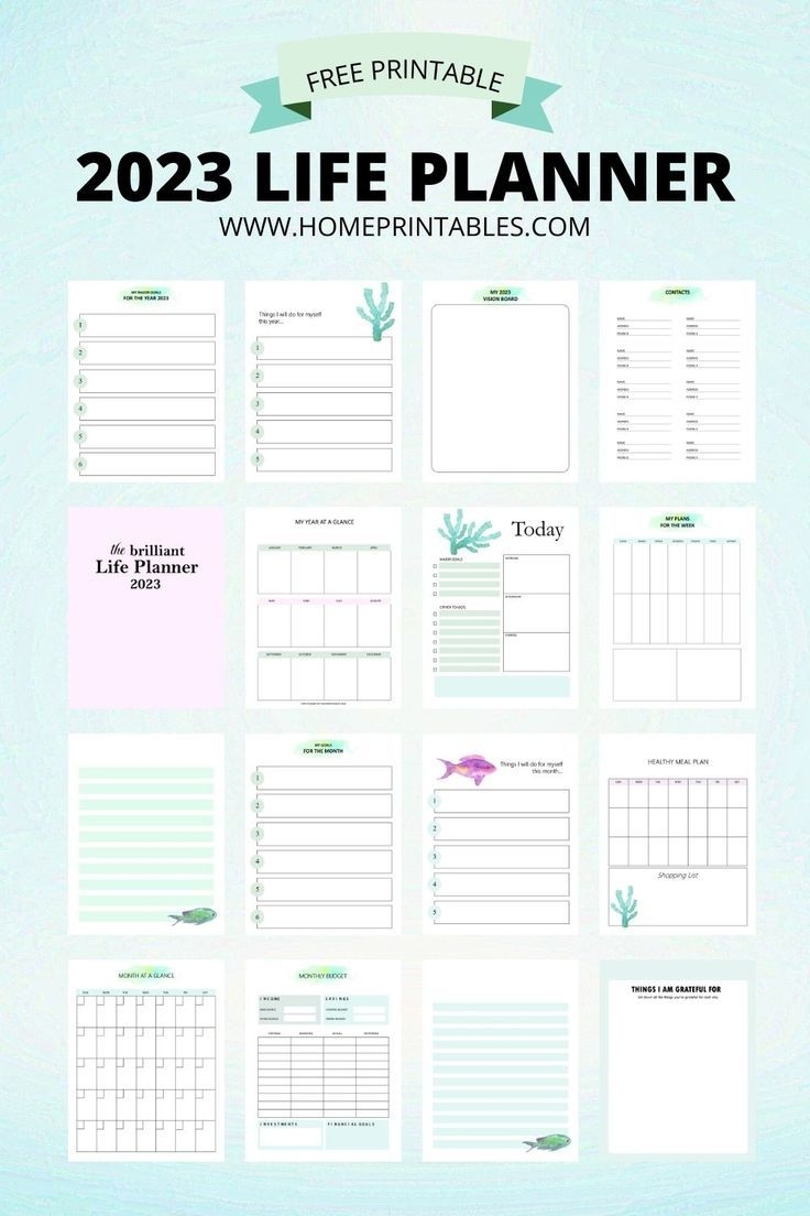 Planner 2023 PDF Free Download 40 Awesome Printables Study Planner