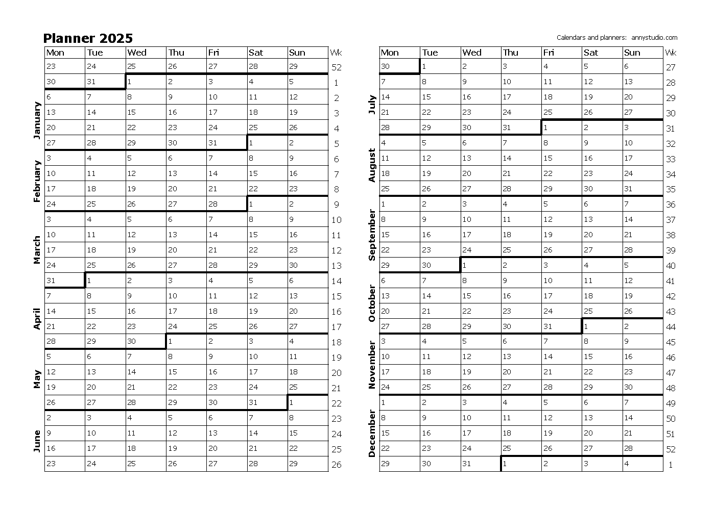 Planner 2025 Printable Mathew Rosier