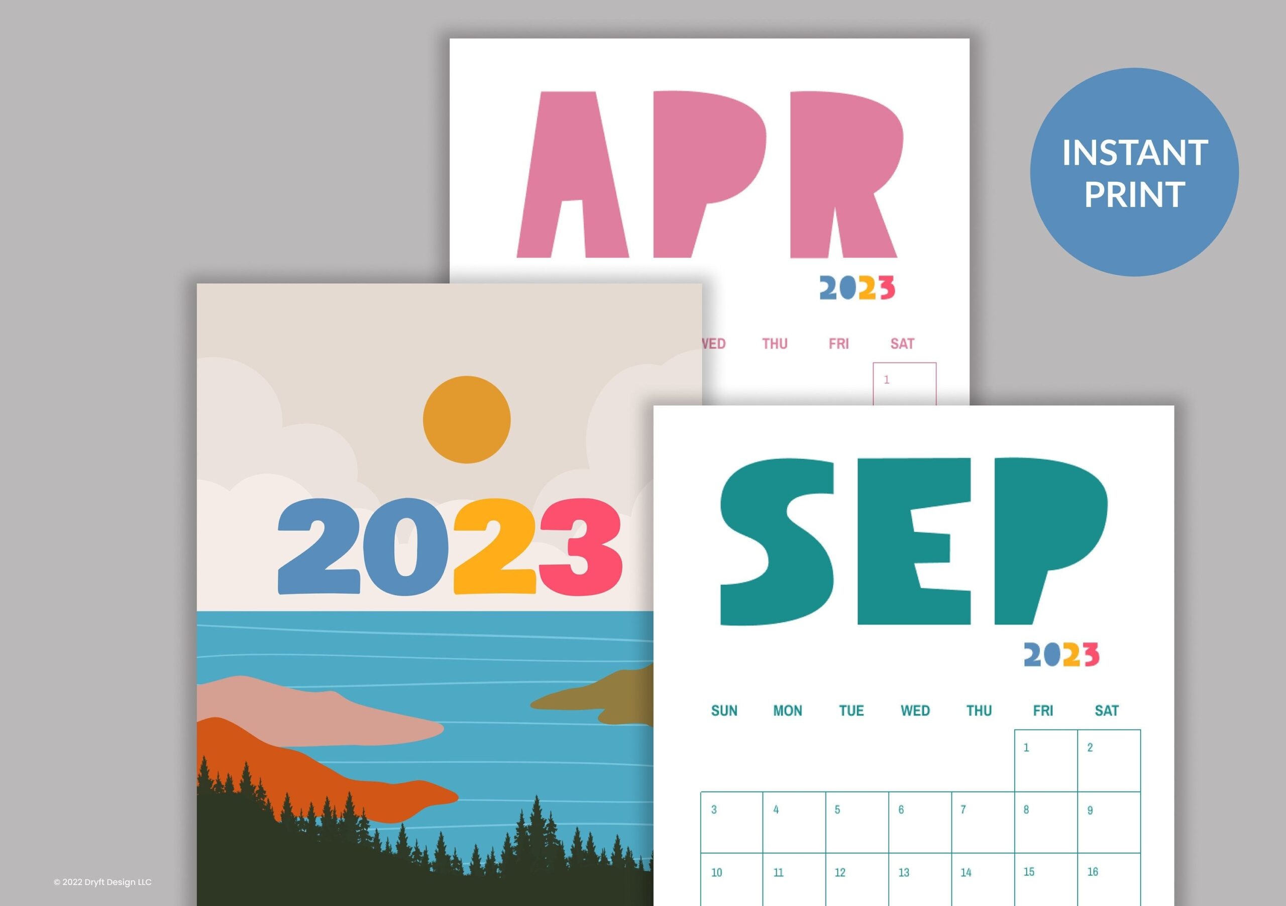 Printable 2023 Calendar Color Block Calendar 2023 Calendar