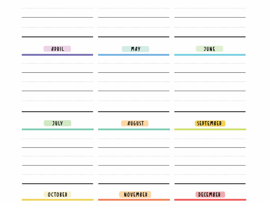 Printable Birthday Calendar Templates 52 OFF