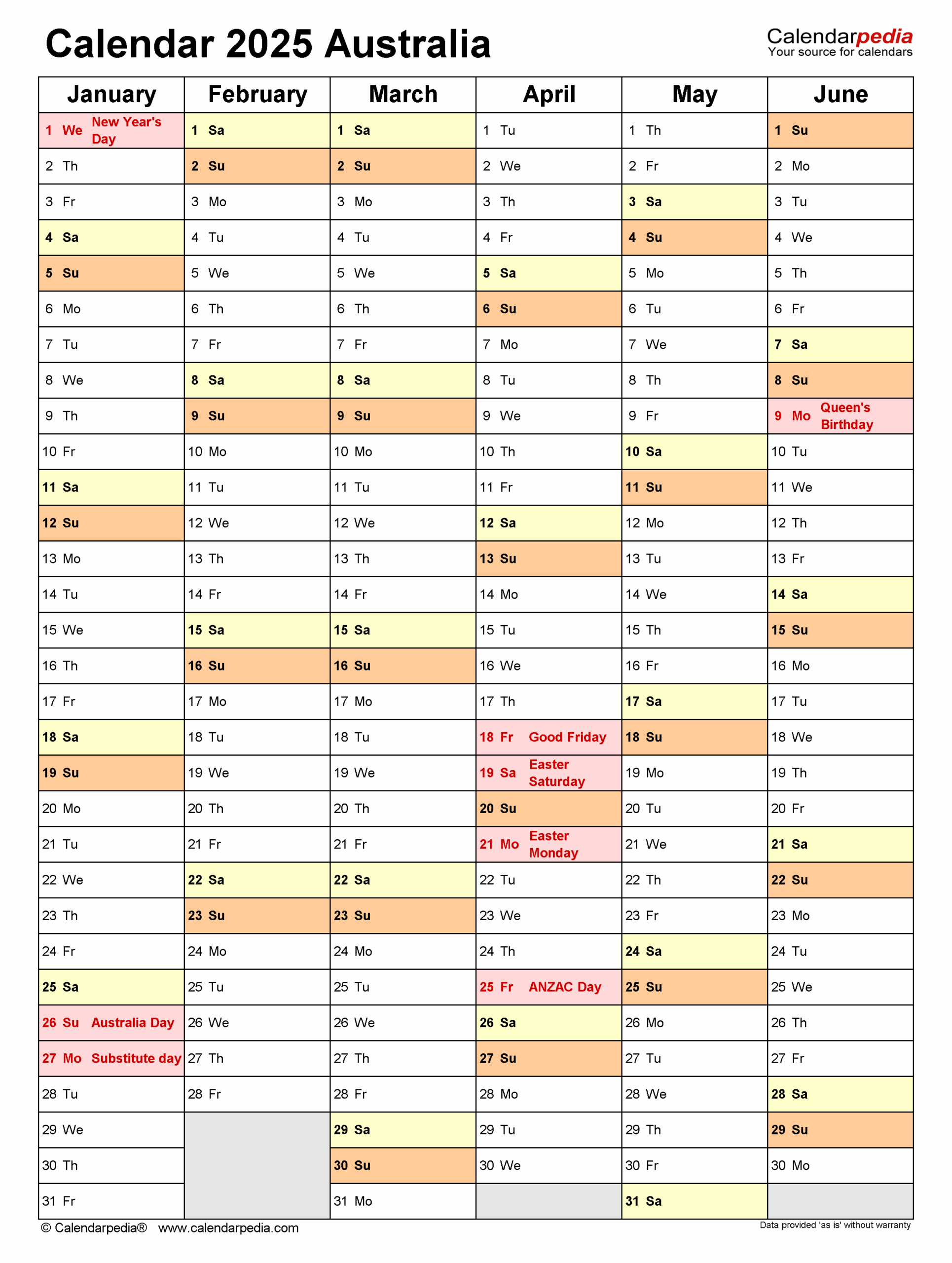 Printable Calendar January 2025 Australian Government Adeline Wood