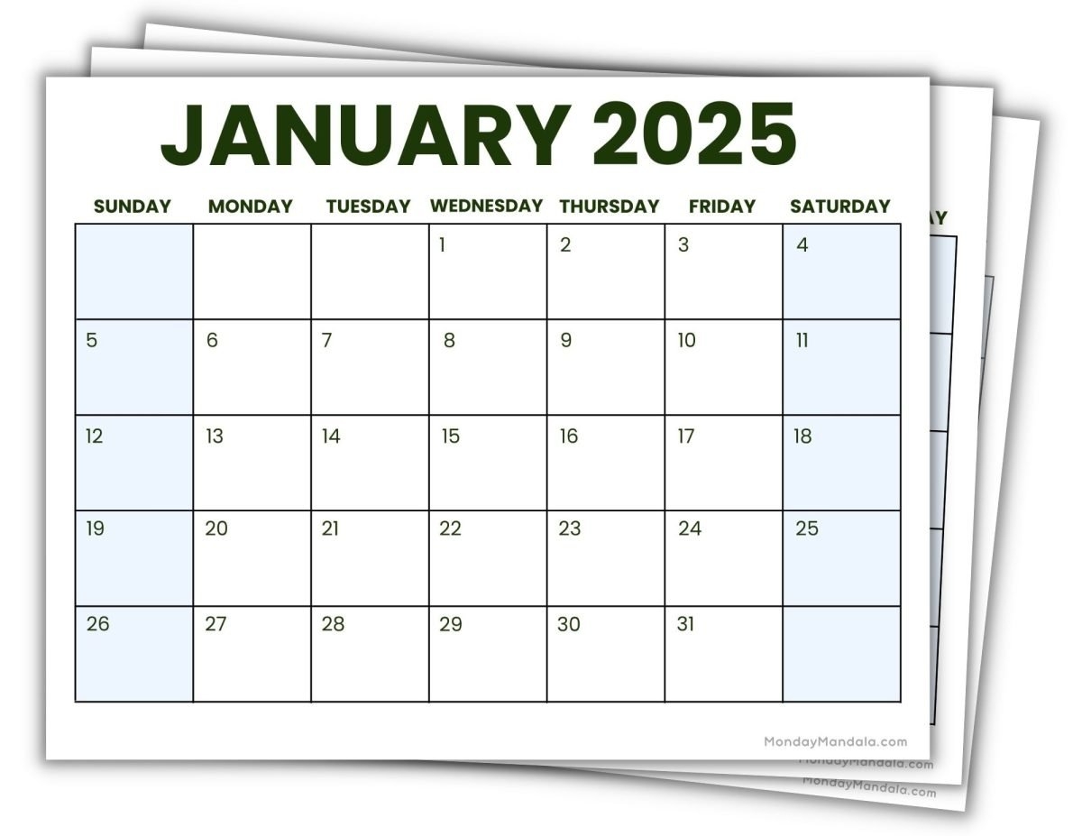 Printable Calendars For 2025 2026 Free PDFs 